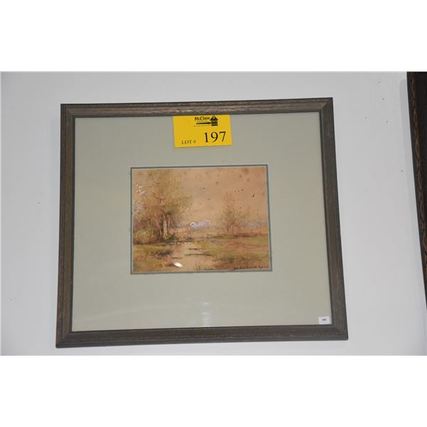 FRAMED WATERCOLOR, LANDSCAPE; SIGNED D.F. HASBROUCK, NY (DUBOIS FENELON HASBROUCK) AMERICAN 1860-191