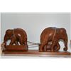 Image 3 : CARVED WOOD ELEPHANTS, NAPKIN RINGS, STONE ELEPHANT & WOOD MASK (6 PCS)