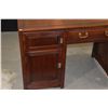 Image 3 : VINTAGE CHINESE HARDWOOD DESK W/3 DRAWERS (1 W/FILE DRAWER) (42" X 23" X 31")