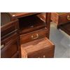 Image 5 : VINTAGE CHINESE HARDWOOD DESK W/3 DRAWERS (1 W/FILE DRAWER) (42" X 23" X 31")