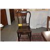 Image 1 : ANTIQUE CHINESE BLACKWOOD CHAIR W/LONG LIFE CARVING