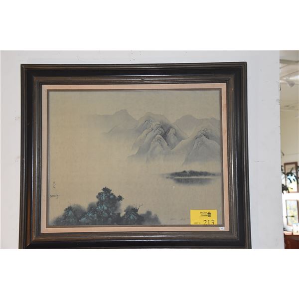 FRAMED PRINT ON CANVAS; DAVID LEE '78 (36 1/4  X 30 1/4 )