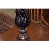 Image 4 : VINTAGE AMETHYST CUT TO CLEAR CUT GLASS VASE (22" X 8")