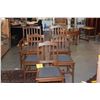 Image 1 : VINTAGE WOOD CHAIRS (2 ARM & 3 SIDE) (5 PCS)
