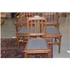 Image 2 : VINTAGE WOOD CHAIRS (2 ARM & 3 SIDE) (5 PCS)