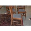Image 3 : VINTAGE WOOD CHAIRS (2 ARM & 3 SIDE) (5 PCS)