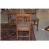 Image 4 : VINTAGE WOOD CHAIRS (2 ARM & 3 SIDE) (5 PCS)