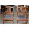 Image 5 : VINTAGE WOOD CHAIRS (2 ARM & 3 SIDE) (5 PCS)