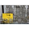 Image 1 : COLLECTION OF GLASS CRUETS, SALTS, KNIFE RESTS, OIL & VINEGAR, STOPPERS, ETC. (20 PCS)
