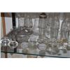 Image 3 : COLLECTION OF GLASS CRUETS, SALTS, KNIFE RESTS, OIL & VINEGAR, STOPPERS, ETC. (20 PCS)