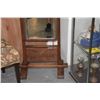 Image 2 : ANTIQUE FREESTANDING JAPANESE MIRROR W/BAMBOO LEAF DESIGN (POSSIBLY TAISHO PERIOD)