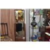 Image 3 : ANTIQUE FREESTANDING JAPANESE MIRROR W/BAMBOO LEAF DESIGN (POSSIBLY TAISHO PERIOD)