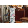 Image 2 : CHINESE FAMILI ROSE "GU" BEAKER VASE; SIGNED (DOES NOT INCLUDE FLOWERS OR STAND)