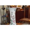 Image 4 : CHINESE FAMILI ROSE "GU" BEAKER VASE; SIGNED (DOES NOT INCLUDE FLOWERS OR STAND)