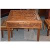 Image 2 : CARVED CHINESE FOLDING GAME TABLE W/4 FOLDING STOOLS (5 PCS)