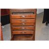 Image 3 : TEAK STORAGE CABINET W/5 DRAWERS & 2 DOORS (22" X 22" X 40")