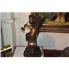 Image 4 : PAIR BRONZED WINGED PUTTI W/MUSICAL INSTRUMENTS (20" X 13") (PAIR)