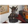 Image 7 : PAIR BRONZED WINGED PUTTI W/MUSICAL INSTRUMENTS (20" X 13") (PAIR)