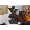 Image 9 : PAIR BRONZED WINGED PUTTI W/MUSICAL INSTRUMENTS (20" X 13") (PAIR)