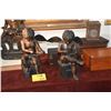 Image 1 : PAIR BRONZED WINGED PUTTI SCRIBES (15" X 12") (PAIR)