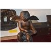 Image 2 : PAIR BRONZED WINGED PUTTI SCRIBES (15" X 12") (PAIR)