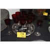 Image 1 : ICHENDORF CRANBERRY GLASS STEMWARE (12 PCS)