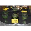 Image 1 : ETCHED GREEN STEMWARE (6 PCS)