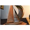 Image 5 : VINTAGE WOOD & METAL SAIL BOAT SCULPTURE