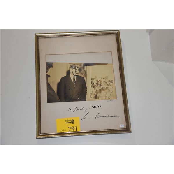 FRAMED BEMELMANS DRAWING, MALE IN SUITE  FOR STANLEY BARBEE  (17  X 21 )