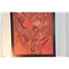 Image 3 : FRAMED ABSTRACT IN RED; SIGNED JOHN  YOUNG (26 3/4" X 38 1/2")