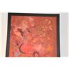 Image 4 : FRAMED ABSTRACT IN RED; SIGNED JOHN  YOUNG (26 3/4" X 38 1/2")