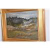 Image 4 : CUSTOM GOLD GILT FRAMED OIL ON CANVAS, SULPHUR BED IN VOLCANO NATIONAL PARK; SIGNED D. HOWARD HITCHC