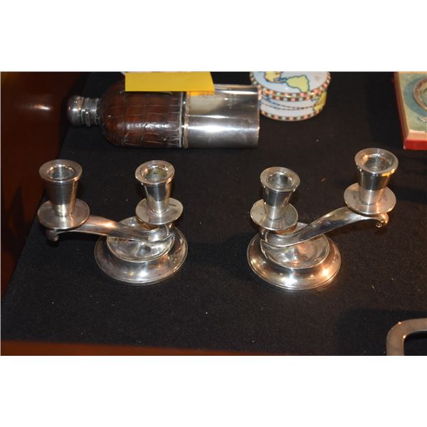 STERLING CANDLESTICK HOLDERS (PAIR)