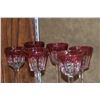 Image 3 : BACCARAT CRYSTAL HARCOURT RHINE WINE GLASSES, ROSE COLOR (6 PCS)
