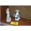 Image 1 : LLADRO "DON'T FORGET ME" & "PRETTY PICKING" FIGURINES (2 PCS)