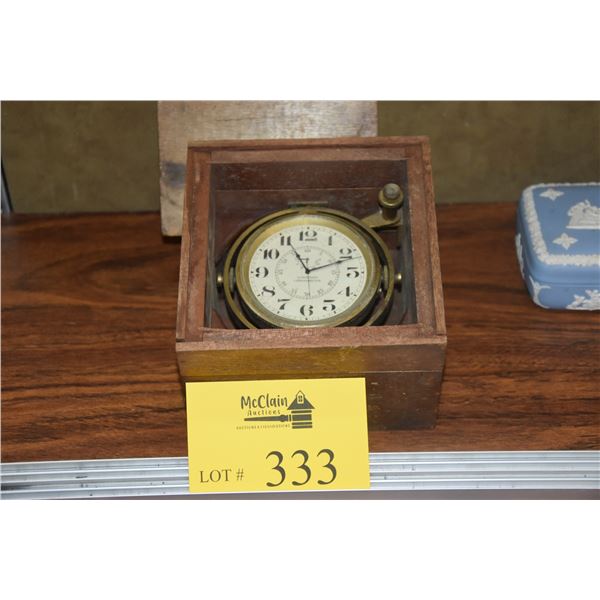 LONGINES SHIP CHRONOMETER IN WOODEN CASE