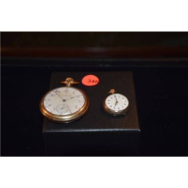 2 POCKET WATCHES (AS IS) (LARGE WATCH ROLLED GOLD) (2 PCS)