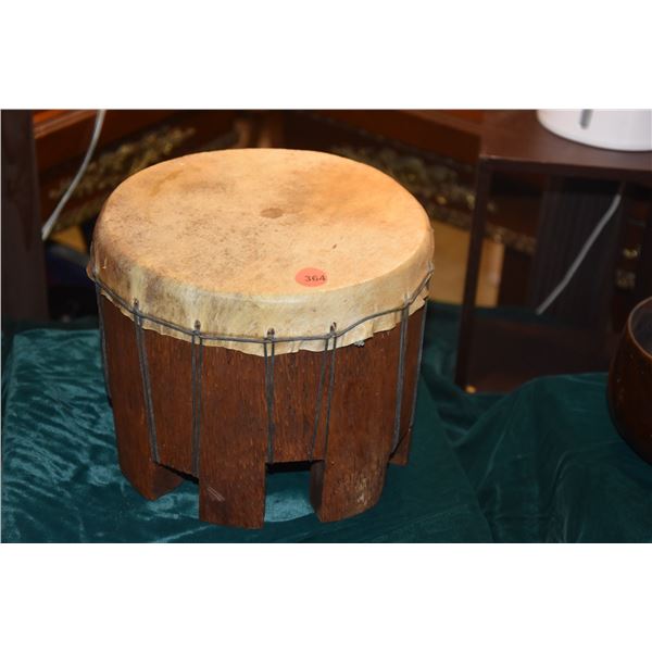 SMALL HAWAIIAN DRUM, USED FOR HULA KAHIKO (60 YEARS OLD)