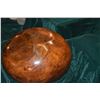 Image 6 : HANDMADE KOU CALABASH W/FLATTENED BASE, LIGHT SHELLAC FINISH, POHO, PEGGING & HUMUHUMU REPAIRS (11 3