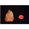 Image 1 : 14K CARVED RED JADE PENDANT