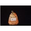 Image 2 : 14K CARVED RED JADE PENDANT