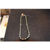 Image 2 : MING'S 14K GRADUATED BLACK JADE BEAD NECKLACE (AS IS)