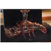 Image 4 : MASSIMO LUNARDON LOBSTER WINE DECANTERS; SIGNED (14 1/2" X 3 1/4") (PAIR)