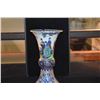Image 5 : ANTIQUE POLYCHROME CERAMIC CHINOISERIE VASE (9") & VINTAGE CHINESE POLYCHROME RETICULATED PIERCED WO