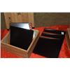 Image 2 : JAPANESE SILVER & PORCELAIN SAKE CUPS (5) W/BOX & LACQUER ORIGAMI TRAYS (5) W/SIGNED BOX (10 PCS)
