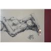 Image 4 : FRAMED CHARCOAL ON PAPER, RECLINING NUDE; SIGNED LAU CHUN 1975 (25" X 19")