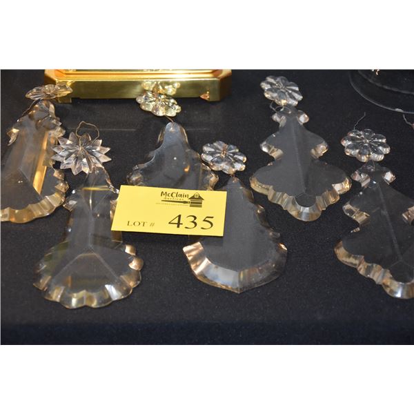 VINTAGE FRENCH PENDALOGUE CRYSTAL CHANDELIER PRISMS (SINGLE, DOUBLE & TRIPLE BEVEL) (12 PCS)