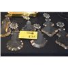 Image 1 : VINTAGE FRENCH PENDALOGUE CRYSTAL CHANDELIER PRISMS (SINGLE, DOUBLE & TRIPLE BEVEL) (12 PCS)