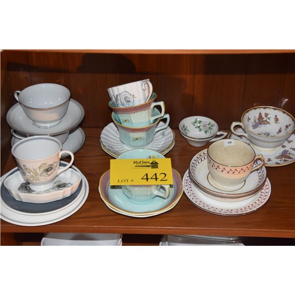 COLLECTION OF TEA CUPS & SAUCERS (24 PCS)