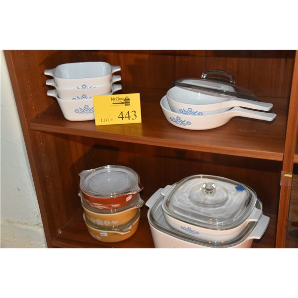 COLLECTION OF PYREX & CORNINGWARE (16 PCS)